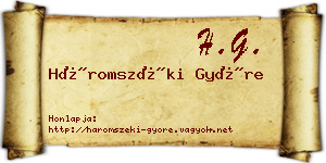 Háromszéki Györe névjegykártya